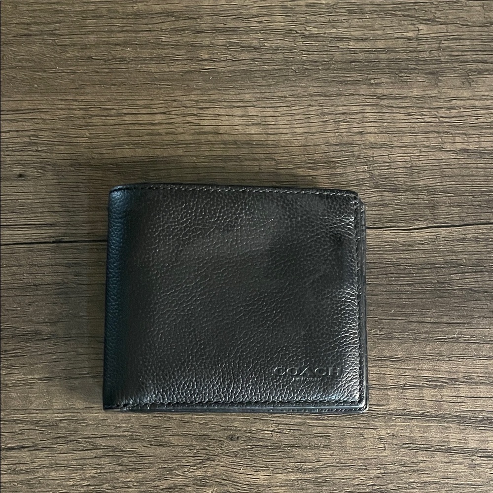 Coach Black Leather Card Holder